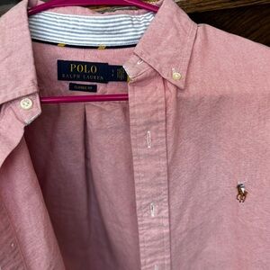 Polo by Ralph Lauren Men's Adult small Red (ish) Pink Button Down Shirt